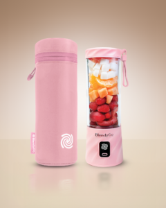 Custodia termica rosa con frullatore BlendyGo 3 rosa